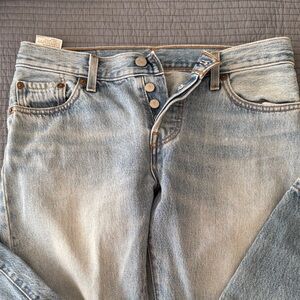 Light Blue Button-Fly Jeans